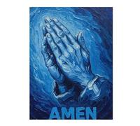 52x38cm/1000pcs Jigsaw Puzzles for Adults Blue Prayer Hands Adult Jigsaw Puzzle Hands-on Game Enhance Memory Birthday And Unique Gifts 52x38cm/1000pcs