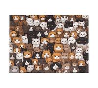 52x38cm/1000pcs Jigsaw Puzzles for Adults Cat Crowd Compilation Puzzles for Adults DIY Toys Home Decoration Difficult And Challenge 52x38cm/1000pcs