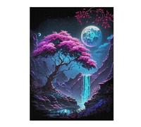 52x38cm/1000pcs Jigsaw Puzzles for Adults Cherry Blossom Bliss Puzzle for Adults Brain Teaser Game Presents for Women Parent-child Interaction 52x38cm/1000pcs