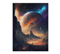 52x38cm/1000pcs Jigsaw Puzzles for Adults Crack Planet Landscape Puzzle for Adults Brain Teaser Game Presents for Women Parent-child Interaction 52x38cm/1000pcs