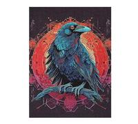 52x38cm/1000pcs Jigsaw Puzzles for Adults Crow Vector Adult Puzzles Brain Teaser Game Precision Cutting Difficult And Challenge 52x38cm/1000pcs