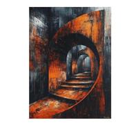 52x38cm/1000pcs Jigsaw Puzzles for Adults Endless Spiral - Surreal Dystopian Staircase, Dark Abstract Art Jigsaw for Adults Family Game Precision Cutting Birthday And Unique Gifts 52x38cm/1000pcs
