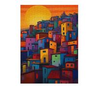 52x38cm/1000pcs Jigsaw Puzzles for Adults Favela Aesthetic Puzzles for Adults Hands-on Game Perfect Decoration Unique Gifts for Birthday And Christmas 52x38cm/1000pcs