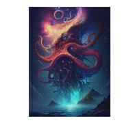52x38cm/1000pcs Jigsaw Puzzles for Adults Galactic Octopus Emergence Adult Puzzles Brain Teaser Game Precision Cutting Difficult And Challenge 52x38cm/1000pcs