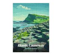 52x38cm/1000pcs Jigsaw Puzzles for Adults Giants Causeway, Northern Ireland Illustration Jigsaw Puzzle Hands-on Game Wall Art Unique Gifts for Birthday And Christmas 52x38cm/1000pcs