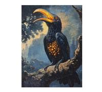 52x38cm/1000pcs Jigsaw Puzzles for Adults Glowing Bird on Branch Adult Jigsaw Puzzle Hands-on Game Enhance Memory Birthday And Unique Gifts 52x38cm/1000pcs