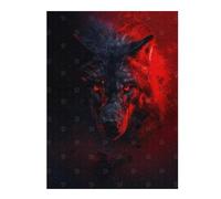 52x38cm/1000pcs Jigsaw Puzzles for Adults Inferno Eyes of The Wolf Jigsaw Puzzle Hands-on Game Wall Art Unique Gifts for Birthday And Christmas 52x38cm/1000pcs
