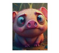 52x38cm/1000pcs Jigsaw Puzzles for Adults Jigsaw Adorable Piglet in Forest Puzzles for Adults Brain Teaser Game Wall Art Christmas Birthday Gifts 52x38cm/1000pcs