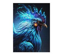 52x38cm/1000pcs Jigsaw Puzzles for Adults Jigsaw Blue Fire Rooster Monster Puzzles for Adults DIY Toys Improve Memory Christmas Birthday Gifts 52x38cm/1000pcs