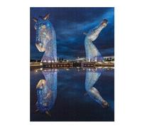 52x38cm/1000pcs Jigsaw Puzzles for Adults Jigsaw Blue Hour Kelpies Scotland Adult Jigsaw Toy Wall Decor Analysis And Logic Fun Activities at Home 52x38cm/1000pcs