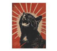 52x38cm/1000pcs Jigsaw Puzzles for Adults Jigsaw Cat Propaganda Puzzles for Adults Brain Teaser Game Wall Art Christmas Birthday Gifts 52x38cm/1000pcs