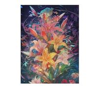 52x38cm/1000pcs Jigsaw Puzzles for Adults Jigsaw Enchanted Floral Symphony Puzzle for Adults Toy Wall Decor Difficult Challenge Christmas Birthday Gifts 52x38cm/1000pcs