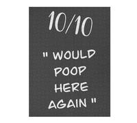 52x38cm/1000pcs Jigsaw Puzzles for Adults Jigsaw Funny Toilet Quote Review Puzzles for Adults Brain Teaser Game Wall Art Christmas Birthday Gifts 52x38cm/1000pcs
