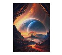 52x38cm/1000pcs Jigsaw Puzzles for Adults Jigsaw God Tree Planet Cosmos Puzzles for Adults DIY Toys Improve Memory Christmas Birthday Gifts 52x38cm/1000pcs