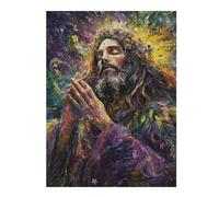 52x38cm/1000pcs Jigsaw Puzzles for Adults Jigsaw Jesus Prayer Puzzles for Adults DIY Toys Improve Memory Christmas Birthday Gifts 52x38cm/1000pcs