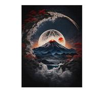52x38cm/1000pcs Jigsaw Puzzles for Adults Jigsaw Moonlight Mt Fuji Puzzles for Adults DIY Toys Improve Memory Christmas Birthday Gifts 52x38cm/1000pcs