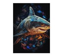 52x38cm/1000pcs Jigsaw Puzzles for Adults Jigsaw Oceanic Great White Shark Teenagers Puzzles Relax Games For Family Fun Christmas Birthday Gifts 52x38cm/1000pcs