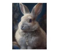 52x38cm/1000pcs Jigsaw Puzzles for Adults Jigsaw Regal Rabbit Portrait Adult Jigsaw Toy Wall Decor Analysis And Logic Fun Activities at Home 52x38cm/1000pcs