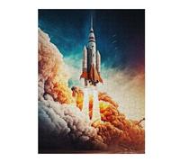 52x38cm/1000pcs Jigsaw Puzzles for Adults Jigsaw Rocket Launch Powering Through The Sky Adult Puzzles Relaxing Games A Work of Art Fun at Home Activities, 52x38cm/1000pcs