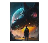 52x38cm/1000pcs Jigsaw Puzzles for Adults Jigsaw Space Odyssey Alone in The Stars Jigsaw for Adults Family Game But Fun And Humorous Fun Activities at Home 52x38cm/1000pcs