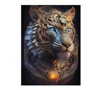 52x38cm/1000pcs Jigsaw Puzzles for Adults Jigsaw Steampunk Tiger Portrait Adult Puzzles Relaxing Games A Work of Art Fun at Home Activities, 52x38cm/1000pcs