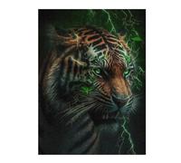 52x38cm/1000pcs Jigsaw Puzzles for Adults Jigsaw Thundering Tiger Majesty Adult Puzzles Relaxing Games A Work of Art Fun at Home Activities, 52x38cm/1000pcs