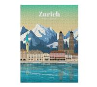 52x38cm/1000pcs Jigsaw Puzzles for Adults Jigsaw Travel to Zurich Adult Jigsaw Toy Wall Decor Analysis And Logic Fun Activities at Home 52x38cm/1000pcs