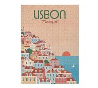 52x38cm/1000pcs Jigsaw Puzzles for Adults Lisbon, Portugal Puzzles for Adults Hands-on Game Perfect Decoration Unique Gifts for Birthday And Christmas 52x38cm/1000pcs