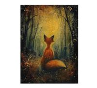 52x38cm/1000pcs Jigsaw Puzzles for Adults Moonlit Fox Magic Jigsaw for Adults Family Game Precision Cutting Birthday And Unique Gifts 52x38cm/1000pcs