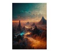 52x38cm/1000pcs Jigsaw Puzzles for Adults Mystical Alien Landscape -2 Teenagers Puzzles Relax Games Stress Reliever Difficult And Challenge 52x38cm/1000pcs
