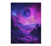 52x38cm/1000pcs Jigsaw Puzzles for Adults Purple Planet Cosmos Puzzle for Adults Brain Teaser Game Presents for Women Parent-child Interaction 52x38cm/1000pcs