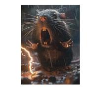52x38cm/1000pcs Jigsaw Puzzles for Adults Rat Lightning Teenagers Puzzles Relaxing Games Stress Reliever Parent-child Interaction 52x38cm/1000pcs