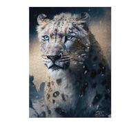 52x38cm/1000pcs Jigsaw Puzzles for Adults Snow Leopard Portrait Jigsaw Puzzle Hands-on Game Wall Art Unique Gifts for Birthday And Christmas 52x38cm/1000pcs