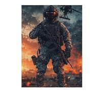 52x38cm/1000pcs Jigsaw Puzzles for Adults Soldier Combat Zone Helicopter Jigsaw Puzzle Hands-on Game Wall Art Unique Gifts for Birthday And Christmas 52x38cm/1000pcs
