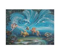 52x38cm/1000pcs Jigsaw Puzzles for Adults Teenagerss Oceanic Symphony Marine Life Dance Puzzles for Adults Hands-on Game Precision Cutting Parent-child Interaction 52x38cm/1000pcs