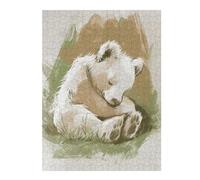 52x38cm/1000pcs Jigsaw Puzzles for Adults Teenagerss Sleeping Bear Cub Nursery Illustration Teenagers Puzzles DIY Toys Analysis And Logic Parent-child Interaction 52x38cm/1000pcs