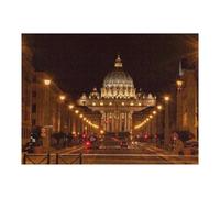 52x38cm/1000pcs Jigsaw Puzzles for Adults Teenagerss St. Peter's Basilica at Night, Rome Puzzles for Adults Hands-on Game Precision Cutting Parent-child Interaction 52x38cm/1000pcs