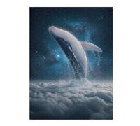 52x38cm/1000pcs Jigsaw Puzzles for Adults Teenagerss Whale Breaching through Clouds Into Space Jigsaws for Adults Toy Wall Decor Pattern Assembly Difficult And Challenge 52x38cm/1000pcs