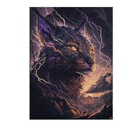 52x38cm/1000pcs Jigsaw Puzzles for Adults Thundering Wildcat Majesty Jigsaw for Adults Anti-Stress Toys A Work of Art Birthday And Unique Gifts 52x38cm/1000pcs