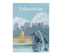 52x38cm/1000pcs Jigsaw Puzzles for Adults Travel to Edmonton Puzzles for Adults Hands-on Game Perfect Decoration Unique Gifts for Birthday And Christmas 52x38cm/1000pcs