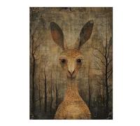 52x38cm/1000pcs Jigsaw Puzzles for Adults Wild Kangaroo Puzzles for Adults Family Games Wall Decoration Parent-child Interaction 52x38cm/1000pcs