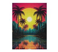 52x38cm/1000pcs Jigsaw Puzzles for Teenagerss Abstract Synthwave Visions Puzzles for Adults Family Games Wall Decoration Deal As Gifts for The Whole Family 52x38cm/1000pcs