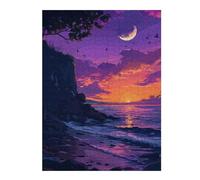 52x38cm/1000pcs Jigsaw Puzzles for Teenagerss California Beach Pixel Art Jigsaw for Adults Fun Games A Work of Art Christmas Birthday Gifts 52x38cm/1000pcs