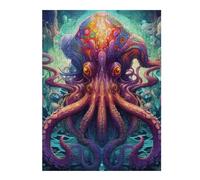 52x38cm/1000pcs Jigsaw Puzzles for Teenagerss Colorful Octopus in Fantasy Ocean Puzzle for Adults Family Games But Fun And Humorous Deal As Gifts for The Whole Family 52x38cm/1000pcs