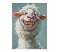 52x38cm/1000pcs Jigsaw Puzzles for Teenagerss Cute Sheep Head Jigsaw Puzzle Toy Wall Decor Difficult Hard Unique Birthday And Xmas Gifts 52x38cm/1000pcs