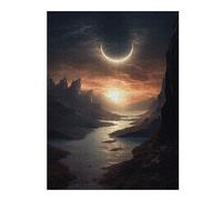 52x38cm/1000pcs Jigsaw Puzzles for Teenagerss Eclipse And Sun Puzzles for Adults Family Games Wall Decoration Deal As Gifts for The Whole Family 52x38cm/1000pcs