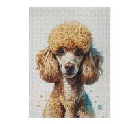 52x38cm/1000pcs Jigsaw Puzzles for Teenagerss Elegant Poodle Portrait with Watercolor Accents Adult Puzzles Family Games Improve Memory Unique Birthday And Gifts 52x38cm/1000pcs