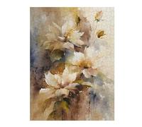 52x38cm/1000pcs Jigsaw Puzzles for Teenagerss Flowers Beige Color Themed Puzzles for Adults Hands-on Game Difficult Challenge Help The Brain Exercise 52x38cm/1000pcs