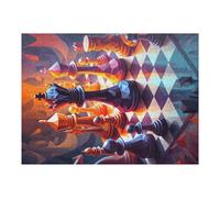 52x38cm/1000pcs Jigsaw Puzzles for Teenagerss Jigsaw Abstract Chess Art Strategy Meets Creativity Jigsaw Hands-on Game Improve Memory for Birthday, Chrismas 52x38cm/1000pcs