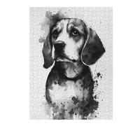 52x38cm/1000pcs Jigsaw Puzzles for Teenagerss Jigsaw Beagle Dog Black Ink Jigsaw for Adults Relaxing Games Improve Memory Unique Birthday And Gifts 52x38cm/1000pcs